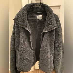 Cozy Gray Sherpa Jacket